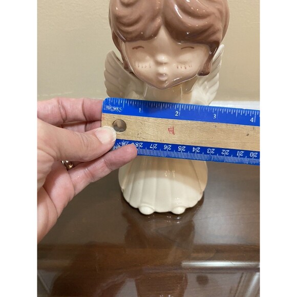 Beautiful 8" Tall Ivory Colored Kissing Angel with Book Figurine Collectible - Picture 9 of 9